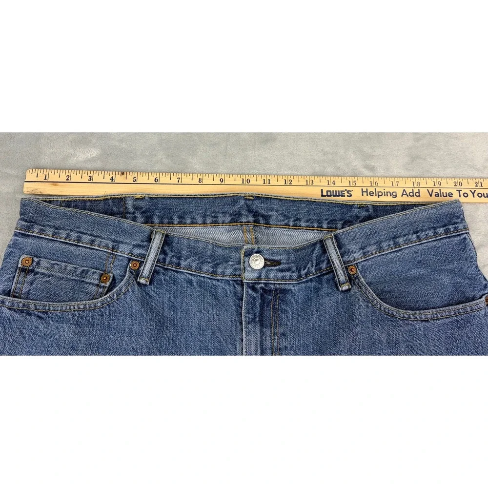 Levis 505 Mens Regular Fit Denim Shorts Size 40 Medium‎ Wash Blue Jean Shorts